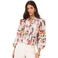 LIPSY Langarmbluse Lipsy Grandad-Bluse mit 3/4-Ärmeln, Regular (1-tlg)