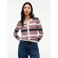 Tommy Jeans Strickjacke TJW ESSENTIAL CREW NECK CARDIGAN Baumwolle