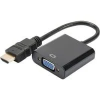 Konverter HDMI A > VGA, Adapter schwarz, 18cm