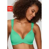 LASCANA Push-up-BH ohne Bügel, mit Spitzenträgern, bequemer BH, T-Shirt-BH, Racerback BH
