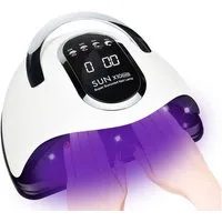 TUWENA UVC-Leuchtmittel UV Lampe für Nägel, Nageltrockner Schnelltrocknendes Nagelhärter Licht, mit 66 LEDs, Auto Sensor, 4 Timer-Einstellungen, Tragbarer Griff