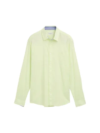 Tom Tailor - Regular Fit Chambray Hemd lime cream green - Gr. - L