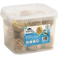 Dehner Natura RIESEN Meisenknödel, 21 Stück je 250 Gramm (5.25 kg), Hauptfutter für: Wildvogel, Gartenvögel, XXL Größe, mit Netz, Wildvogelfutter zur ganzjährigen Fütterung