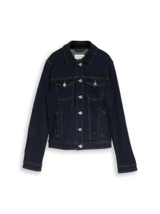 Tom Tailor - Jeansjacke mit Eingriffstaschen clean rinsed blue denim - Gr. - S
