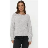 camel active Strickpullover mit weiten Ärmeln Langarm Markenlogo
