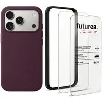 Futurea Handyhülle Silikon MagSafe Case 3in1 Set Panzerglas iPhone 18 Pro & Pro Max 6,3" - 6,9", Premium Schutzset mit Schutzfolie 9H Härtegrad für das Apple iPhone