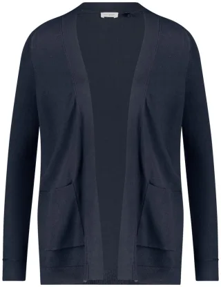GERRY WEBER Edition - Offener Cardigan aus Feinstrick blau - Gr. - 38