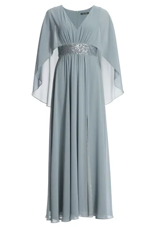 SWING - Abendkleid mit Cape aus Chiffon ice blue