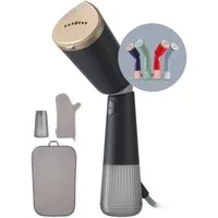 Philips Dampfbürste STH5030 "Styler", 120 ml und 200 ml Wassertank, Metallplatte, 1400 W, Steamer im schlanken Design, 2-in-1 Handschuh, Tasche, Stylemat inkl.