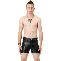Boxershorts Bockle® Sixteen Shorts kurze Lederhose Lederjeans Sexy Herren Leder Shorts