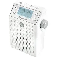 Soundmaster DAB60WE Steckdosenradio Badradio Bewegungsmelder DAB+ Bluetooth Akku Steckdosen-Radio (DAB+, UKW, 3 W, Spritzwassergeschützt IPX4, 1200 mAh Lithium-Akku,3 W RMS)