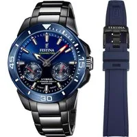 Festina Chronograph Chrono Bike Connected - Special Edition F20647/1, (Set, 3-tlg., Uhr mit Wechselband und Werkzeug), Armbanduhr, Quarzuhr, Herrenuhr, Stoppfunktion, Saphirglas