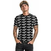 PHILIPP PLEIN T-Shirt Multi Logo Slim Fit Baumwolle Stretch Ideal für Streetwear, Freizeit, Urlaub und City-Looks