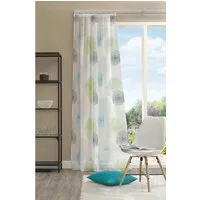HOME WOHNIDEEN Vorhang RAWLINS (1 St), Schlaufen, transparent, Microfaser, Schal aus Voile bedruckt