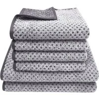 Dyckhoff Handtuch Set Golden Shades Rhombus, Walkfrottier (Set, 6-St), Kuschelig weich, 4 Handtücher (50x100cm), 2 Duschtücher (70x140cm)