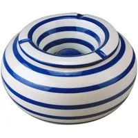CEPEWA Aschenbecher Sturmaschenbecher Ø 23cm im Maritim-Stil in blau-W