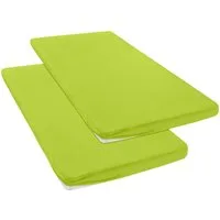 OTTO home Spannbettlaken Topper Basic, in Gr. 90x200, 140x200 oder 180x200 cm, Baumwoll-Jersey, Gummizug: rundum, (2 Stück), Baumwolle, Matratzen bis 8 cm Höhe, Bettlaken, Spannbetttuch, Laken