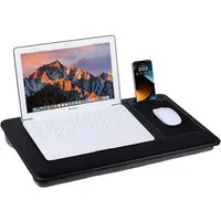 shop'n smile ideoon Laptop-Ständer Multifunktionale Laptopunterlage mit Mauspad & Handyhalterung Tragbar, (Doppelkissen für fühlende Funktion/36 x 5,5 x 57,5 cm)