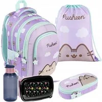 PASO Schulrucksack (Schulset, 5-tlg), Pusheen, 5-tlg. Set, Violett