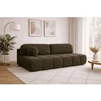 MOEBLO Sofa Fluffy aus Bouclé, Bequemes Sofa mit Schlaffunktion und Stauraum, Stilvollem Bouclé-Bezug, Couch Polstermöbel Sitzmöbel Wohnzimmermöbel 3-Sitzer-Sofa Stoffsofa, mit Relaxfunktion (BxHxT):210x88x104 cm