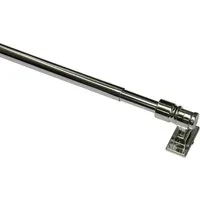 GARDINIA Scheibenstange Cafehausstange Metall, Ø 12 mm, 1-läufig, ausziehbar, mit Bohren, verschraubt, Serie Caféhausstange California Ø 12 mm