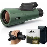 AlpinSpirit Monokular 12x50 mit Nitrogen, inkl. Handschlaufe [IPX6,FMC & BAK4] Monokular (HD Weitsicht Fernrohr,Monocular, wasserabweisend, für Jagd & Wandern)