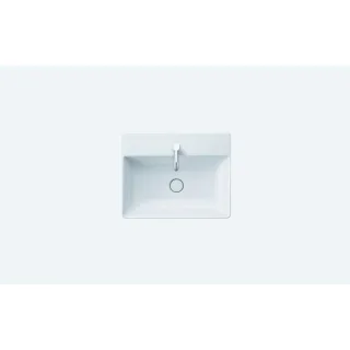 Duravit DuraSquare Waschtisch 2353600041 weiss, 60x47cm, ohne Überlauf, mit Hahnloch