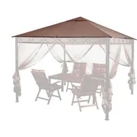 Quick Star Pavillon-Ersatzdach Ersatzdach 3x3m Stil-Pavillon Taupe, 180 g/m², 297 x 297 cm, Leicht abnehmbar