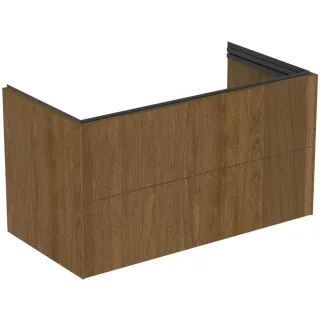 Ideal Standard Möbelwaschtischunterschrank Conca 1000x505mm 2 Auszüge Walnuss dunkel, T5580Y5 T5580Y5