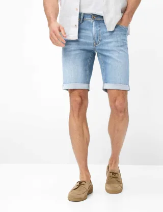 Brax Herren Bermuda Style CHRIS B BLUE REBEL USED, denim blau, Gr. 33