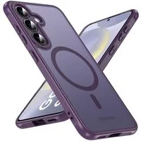 CoolGadget Handyhülle Magnet-Hülle für Samsung Galaxy S24 Schutzhülle magnetisch 6,2 Zoll, Hülle Matt Stoßfest kompatibel mit QI-Laden Zubehör Kameraschutz Case
