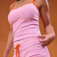 MP Frottee-Tank-Top für Damen mit Kontrast-Details – Cosmo Pink - M