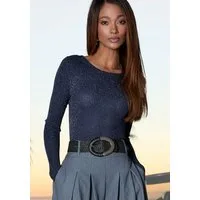 LASCANA Strickpullover aus Rippstrick mit Glitzergarn, festlich