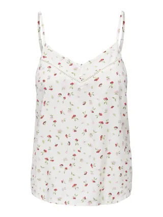 ONLY - ONLNALA LIFE SINGLET WVN NOOS Cloud Dancer - Gr. - S
