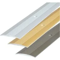 Dalsys Übergangsprofil Verbindungsprofil aus Aluminium (90 cm x 38 mm, Champagner, 1-St), Zum Schrauben, geeignet für u.a. Fliesen, Laminat und Parkett