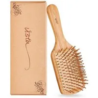 LuxusKollektion Paddelbürste Holz Haarbürste Antistatische Paddelbürste Bambusgriff für Extensions