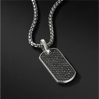ROUGEMONT Kette mit Anhänger Massive Herren Statement Halskette 60cm Dogtag, Wasserfest