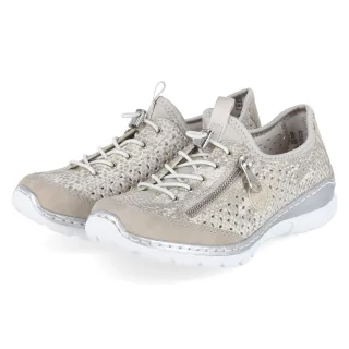 Rieker Slip-On-Sneaker  Beige - Gr. 36 -  Textil