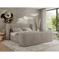 MKS MÖBEL Polsterbett EMORA CLASSIC DUO (Packung, Set, Gepolstertes Kopfteil, modernes Designerbett mit wählbaren), Doppelbett, mit/ohne Matratzen, ohne Bettkasten