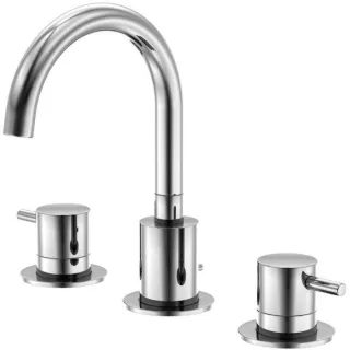 Steinberg Serie 100 Waschtisch-3-Loch-Armatur 1002000 Ausladung 150mm, mit Ablaufgarnitur 1 1/4", chrom