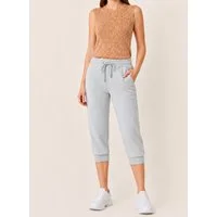 R-CAMP Caprihose Jogginghose Damen kurze Hose 3/4 kurze Sporthose (1-tlg., Freizeithosen für Frauen) Baumwolle, Atmungsaktiv, Elastisch