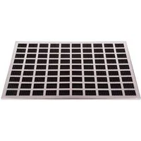 Goods+Gadgets Fußmatte Edelstahl Fußmatte Premium – Luxus Fußabstreifer Outdoor 60x40cm, Premium Fußabtreter