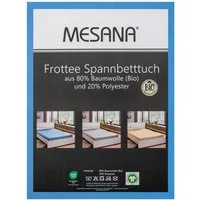 MESANA Spannbettlaken Frottee, Baumwolle, Gummizug: rundum, (1 Stück), unifarben