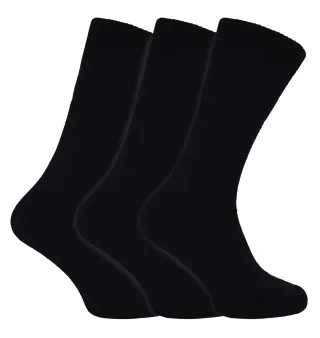 Bambus-Thermo-Socken für den Winter | THMO | Herren- und Damengrößen | Warme dicke Bambus-Socken - Schwarz