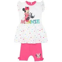 Disney Sommerkleid Disney Minnie Maus Baby 2 tlg Mädchen Set Kleid plus Leggings Gr. 62 bis 86