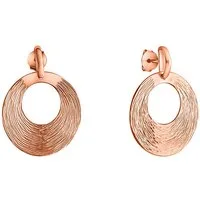 CELESTA Paar Ohrstecker Silber 925 rosé-vergoldet mit diamantierter Oberfläche