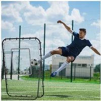 HOMCOM Rebounder Fußball Klappbarer Fußballtor, (Kickback Rückprallwand mit 4 Verstellbaren Stufen, 1-St., für Kinder, Erwachsene), 123cm x 73cm x 178,5cm