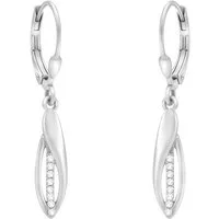 Sofia Milani Paar Ohrhänger Oval, 925 Silber Damen Schmuck - E2164