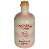 Kersten BV Dekovase Deko Vase Keramik - Pink Cocktail Club (1 St), 21 x 9,5 x 9,5 cm