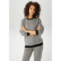 Aniston CASUAL Sweatshirt mit trendigem Hahnentritt-Muster
